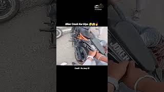 Biker Crash kar Diya😭 Live Accident rider crash biker viral vlog bikelife shorts [upl. by Hampton]