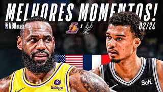 ESTADOS UNIDOS x FRANÇA o show de LeBron e Wembanyama no último duelo dos craques na NBA [upl. by Ettenuj]