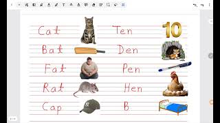 a vowel and e vowel learning cat bat [upl. by Ferna]