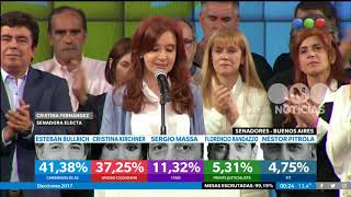 Cristina admitió la derrota  Elecciones 2017 [upl. by Aydne]