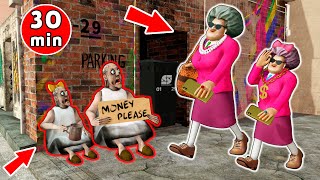 Rich Scary Teacher vs Poor Granny  funny horror animation 30 minutes with Granny [upl. by Jeffery]