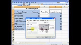 How To Create a Pareto Chart in Excel 2003 [upl. by Oloapnaig]