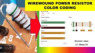 912 understanding 5 band wirewound power resistor color code [upl. by Georgie]