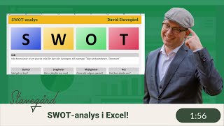 SWOT analys i Excel  inkl gratis mall för nedladdning [upl. by Corotto]