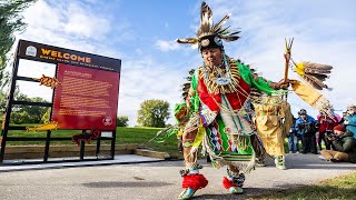 Watch Saginaw Chippewa Indian Tribe perform powwow dance at Indigenous Peoples’ Day ceremony [upl. by Dorman]