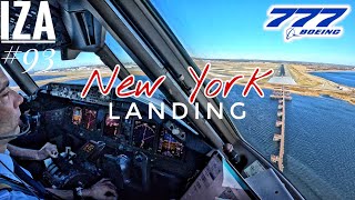 LAST ONE B777 JFK 🇺🇸 New York  LANDING 04R  4K Cockpit View  ATC amp Crew Communications [upl. by Maze]