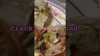 cracklingsound asmr open crab enjoy cooking enjoy [upl. by Yehtomit887]