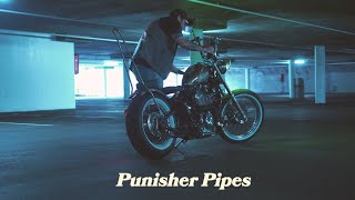 Honda Shadow VLX 600 Custom Chopper  Punisher Exhaust Sound Clip  FULL LOUD [upl. by Eekaz920]