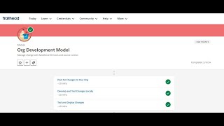 Org Development Model  Salesforce Trailhead  Plan  Develop amp Test  Test amp Deploy Changes InOrg [upl. by Herrle]