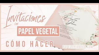 🙊 Invitaciones de boda con【PAPEL VEGETAL】 Cómo hacer una invitación de boda con OJAL  CROP A DILE [upl. by Thar]