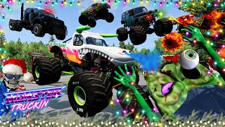 Monster Jam INSANE Racing Freestyle and High Speed Jumps 66  BeamNG Drive  Grave Digger [upl. by Eatton]