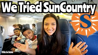 What is it like to fly Sun Country Airlines New York to Minneapolis travel SunCountryAir [upl. by Annaeerb807]