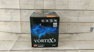 UNBOXING  Vortex Three 25 Shot Cake by Riakeo Fireworks [upl. by Etteniotnna18]