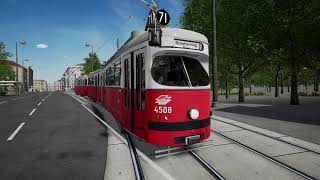 TramSim Vienna on Steam Route 71 E1C3 [upl. by Wira48]