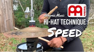 HiHat Technique Fast 16th Notes  Controlled HiHat Barking  HiHat Foot  Meinl 8quot Crasher Hats [upl. by Lednek554]