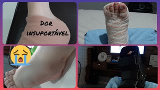 Torção de tornozeloComo torci o tornozeloAcidente na pandemia 🥺Usando robofoot [upl. by Ayak46]