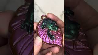 Resin craft FROG using caméléon powders craft resin [upl. by Hermosa]