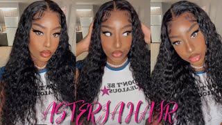 5 MINUTE INSTALL ⏰ WITH A PRE PLUCKED WATER WAVE FRONTAL WIG  BEGINNER FRIENDLY FT ASTERIA HAIR [upl. by Amikahs]