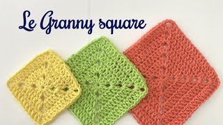 Tuto crochet débutant le carré granny classique facile  easy granny square  carré granny simple [upl. by Annovaj]