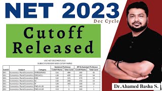 Cutoff Marks Released  NET 2023 Dec Cycle net2023 net ntanet2023 [upl. by Dleifxam]