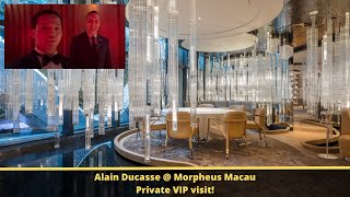 Alain Ducasse  Morpheus Macau  private VIP visit [upl. by Alded]