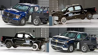 CRASH TEST Pickup Trucks 2023  F150 Tundra RAM 1500 amp Silverado [upl. by Thora798]