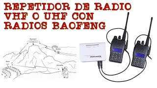 Crear un repetidor portátil con 2 baofeng uv5r o bf888S y un surecom sr repetidor [upl. by Deena500]