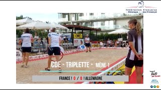 Championnat dEurope triplette féminin  Santa Susanna 2024  France VS Allemagne  11072024 [upl. by Mccartan]