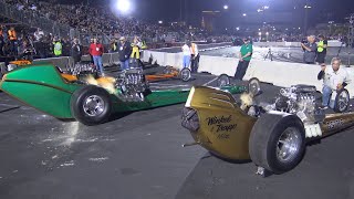 NitroFueled Vintage Dragsters Fired Up At “Cacklefest” 2019 SEMA Ignited [upl. by Margarida]