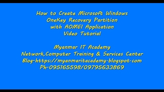 15How to Create Microsoft Windows One Key Recovery Partition [upl. by Patrizius924]