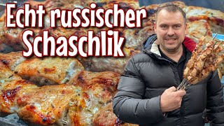 Echt russischer Schaschlik  das beste Rezept  Westmünsterland BBQ [upl. by Wylma]