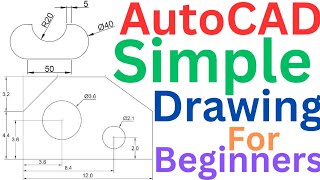 Autocad 2D simple Drawing For Beginners  AutoCAD Tutorials AutoCADbyNishaMathur [upl. by Quita]