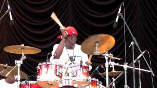 Flavor Flav introduces his kids amp plays drums Central Park Summerstage NYC 81510 [upl. by Eleahcim432]