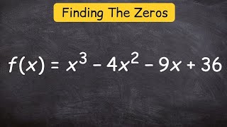 How To Find the Zeros of The Function [upl. by Noside]