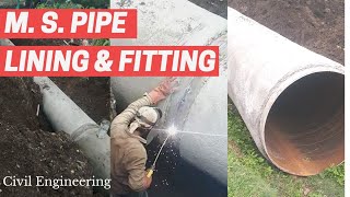 Pipe line work ।Pipe line welding ।ms pipe for water supply ।water pipe line connection ।ms pipe। [upl. by Ennywg]