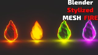 Blender Stylized MESH FIRE TUTORIAL [upl. by Oir]