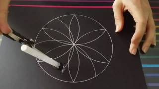 How to draw a flower of life mandala  Full video [upl. by Brodeur]