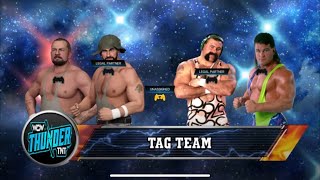 Bushwhackers Vs Steiner Brothers Wcw 2k23 [upl. by Nahpos]