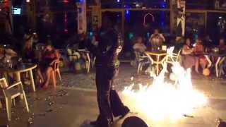 GOLDEN BEACH BAR Moraitika  Corfu ELVIS PRESLEY Live show 20120824 [upl. by Rednijar]