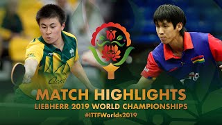 Hu Heming vs Chan Yook Fo Brian  2019 World Championships Highlights  Group [upl. by Lebaron87]