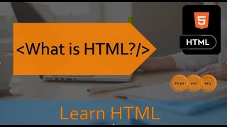 What is HTML   Intro to HTML [upl. by Einberger]