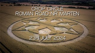 Crop Circle  Roman Road Nr Marten Wiltshire  Reported 230724 [upl. by Llertnek51]