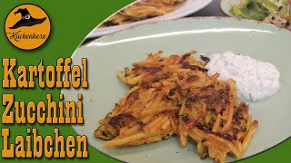 Ganz einfach und schnell Vegetarisch Knusprige Kartoffel  Zucchini  Laibchen so Knusprig [upl. by Anelhtac742]