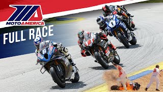 Crazy Motorcycle Race MotoAmerica Medallia Superbike Race 2 at Road Atlanta 2023 [upl. by Palla]