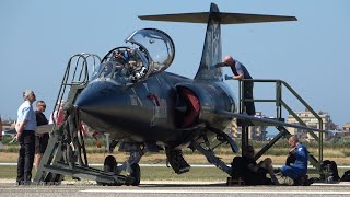 4Kᵁᴴᴰ Lockheed TF104 Starfighter Flies again over Italy after 18 Years   PRATICA DI MARE AIRSHOW [upl. by Osana]