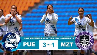 Puebla Femenil vs Mazatlan 31 Resumen Goles 2024 [upl. by Yrreiht]