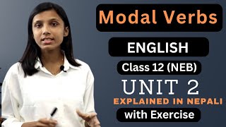 Modal Verbs in Nepali  Class 12 English Grammar  with exercise  Unit 2  NEB  Gurubaa [upl. by Halle]