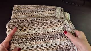 Crochet blanket ANY WAY you want it EASY 2 patterns you can place wherever you want [upl. by Joli]