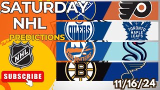 NHL Picks amp Predictions Today 111624  NHL Picks Today 111624  Best NHL Bets [upl. by Kiley]