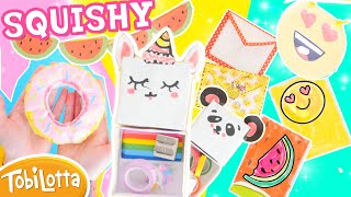 15 Bastelideen gegen Langeweile TobiLotta Basteln mit Kindern DIYs squishy basteln mit papier slime [upl. by Lita]